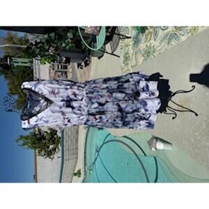 Vera Wang Purple Number Dress